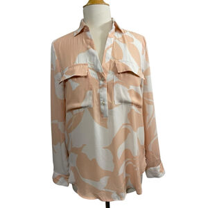 Women's Ann Taylor Blouse, Size M, Pink & White